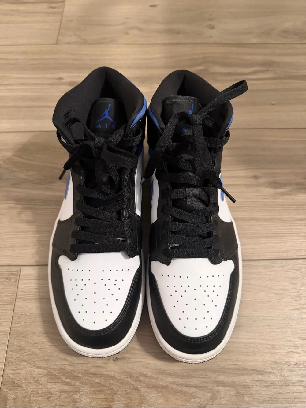 Jordan Men’s High-Top Sneakers Black White Royal Blue